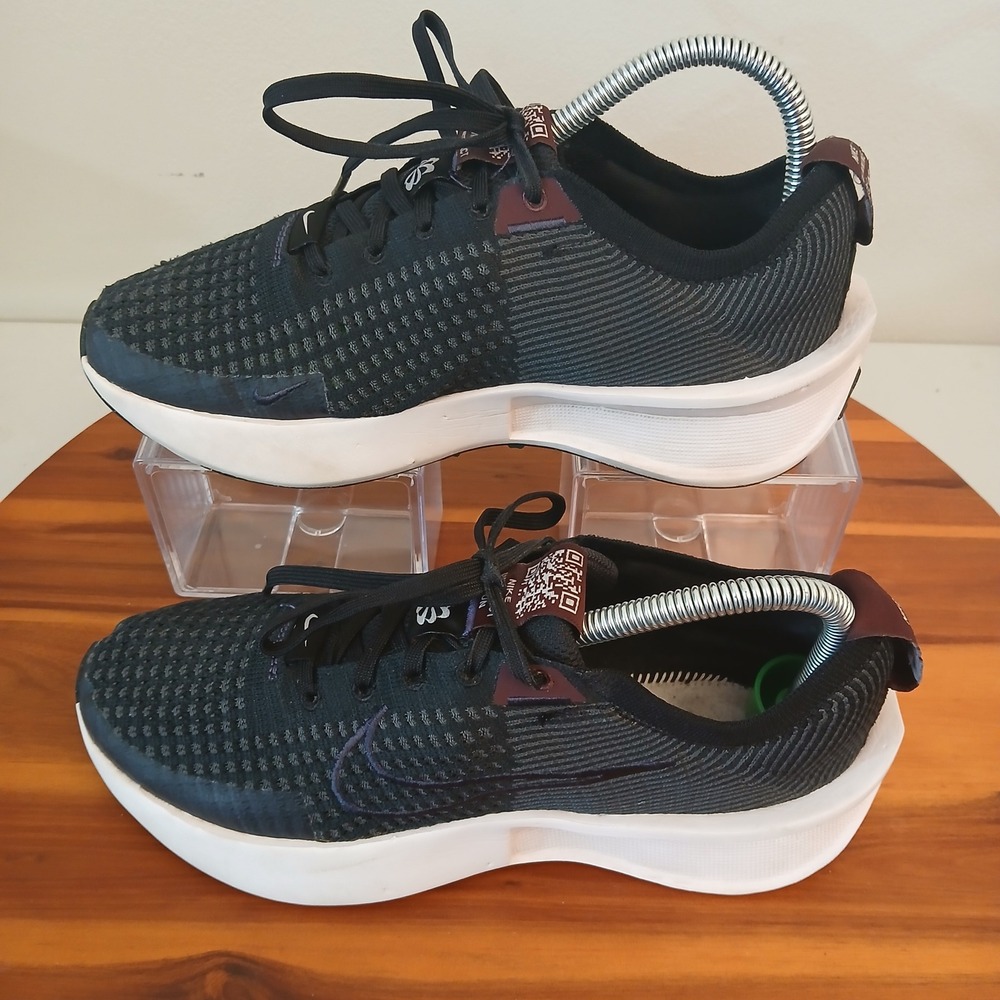 Nike Interact Run‎ Womens 7 Black Running Shoes Sneakers Training FD2292-002